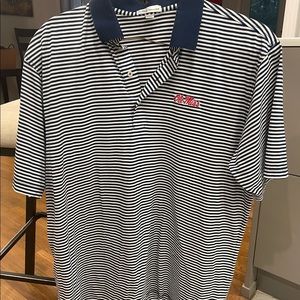 Ole Miss navy striped game day polo